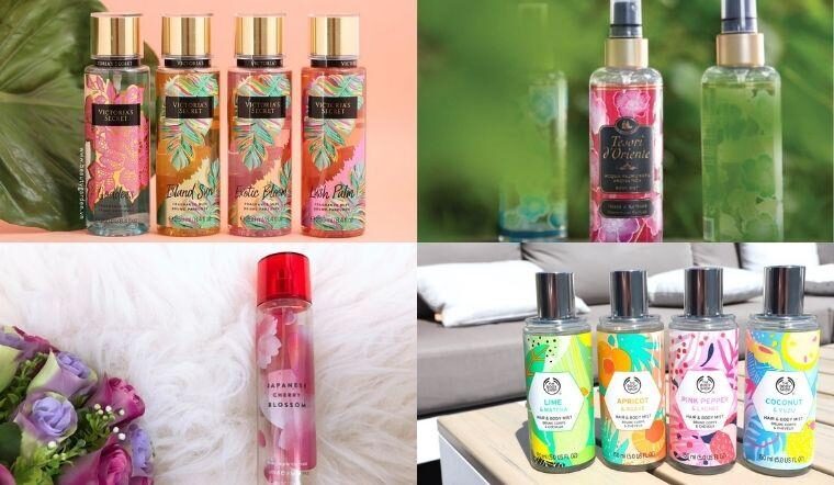 các loại body mist phổ biến