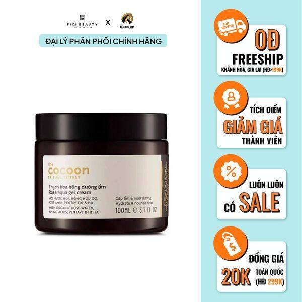kem chống nắng cocoon hoa hồng dưỡng ẩm da