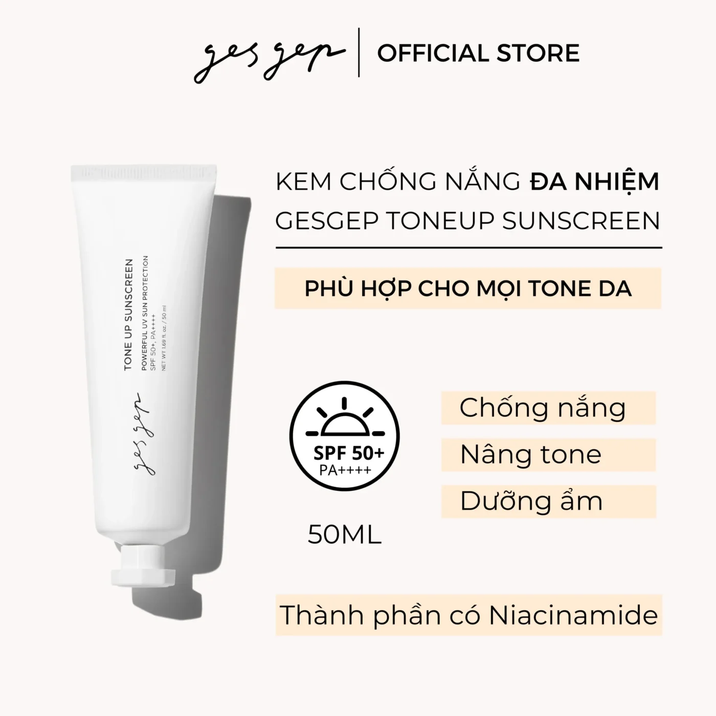 kem chống nắng nâng tone kết hợp trang điểm tự nhiên