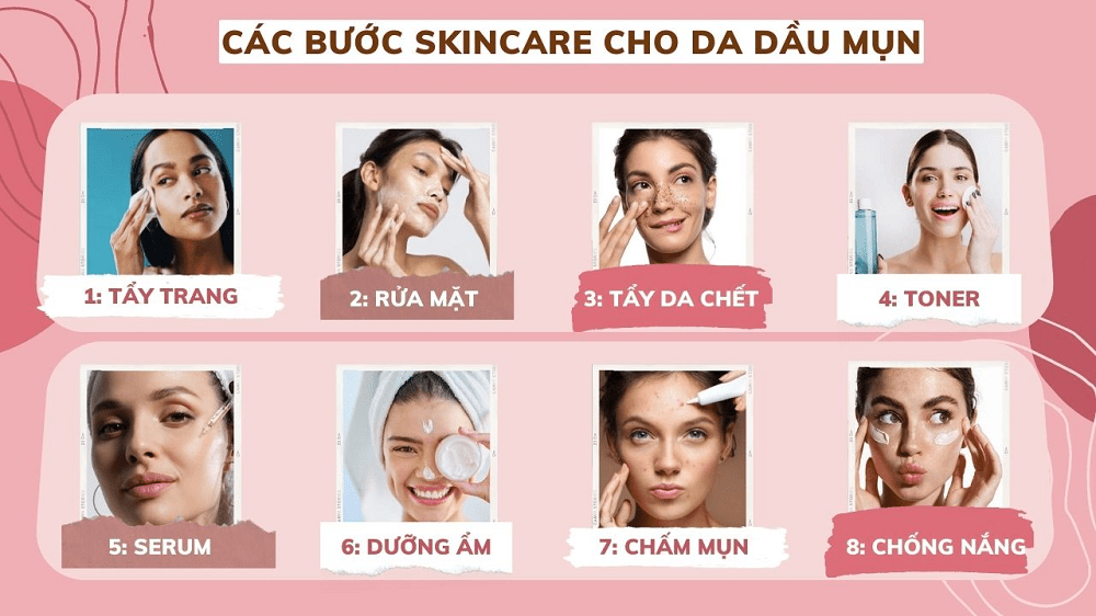 quy trình dưỡng ẩm cho da dầu