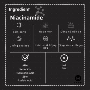 Công dụng của Niacinamide trong việc cải thiện tình trạng da