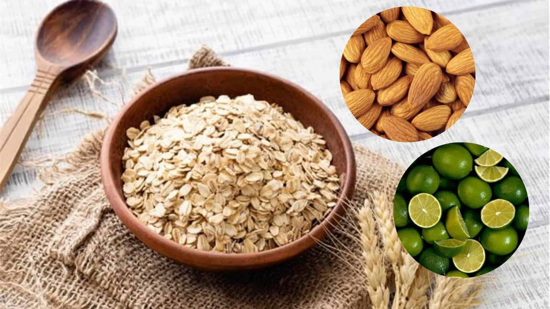 Bột yến mạch và chanh