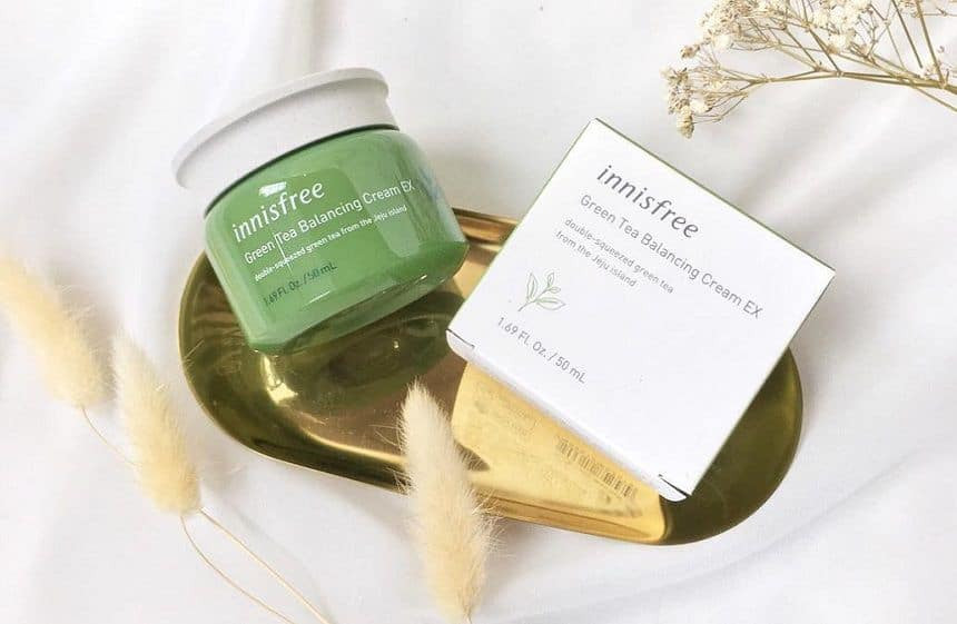 Kem dưỡng ẩm cho da mụn Innisfree Green Tea Balancing Cream EX