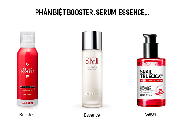 Sự khác nhau giữa booster, serum và essence