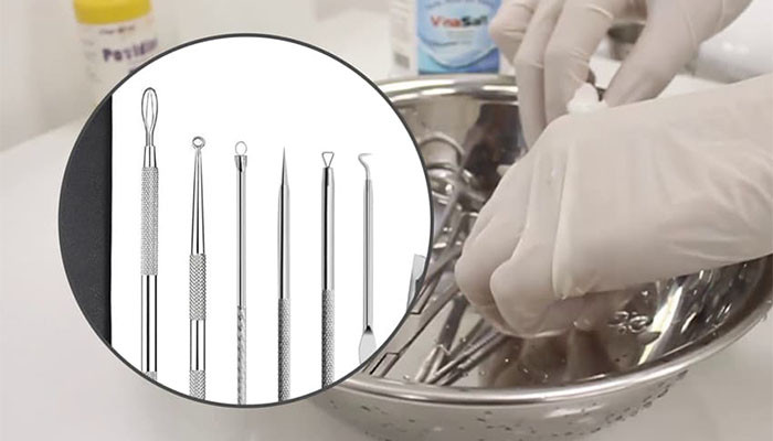 Vệ sinh dụng cụ trước khi bắt đầu nặn