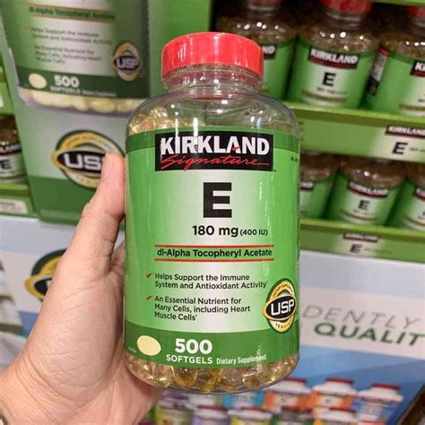 Đánh giá viên uống Vitamin E Kirkland Của Mỹ Signature IU 400, 500 viên